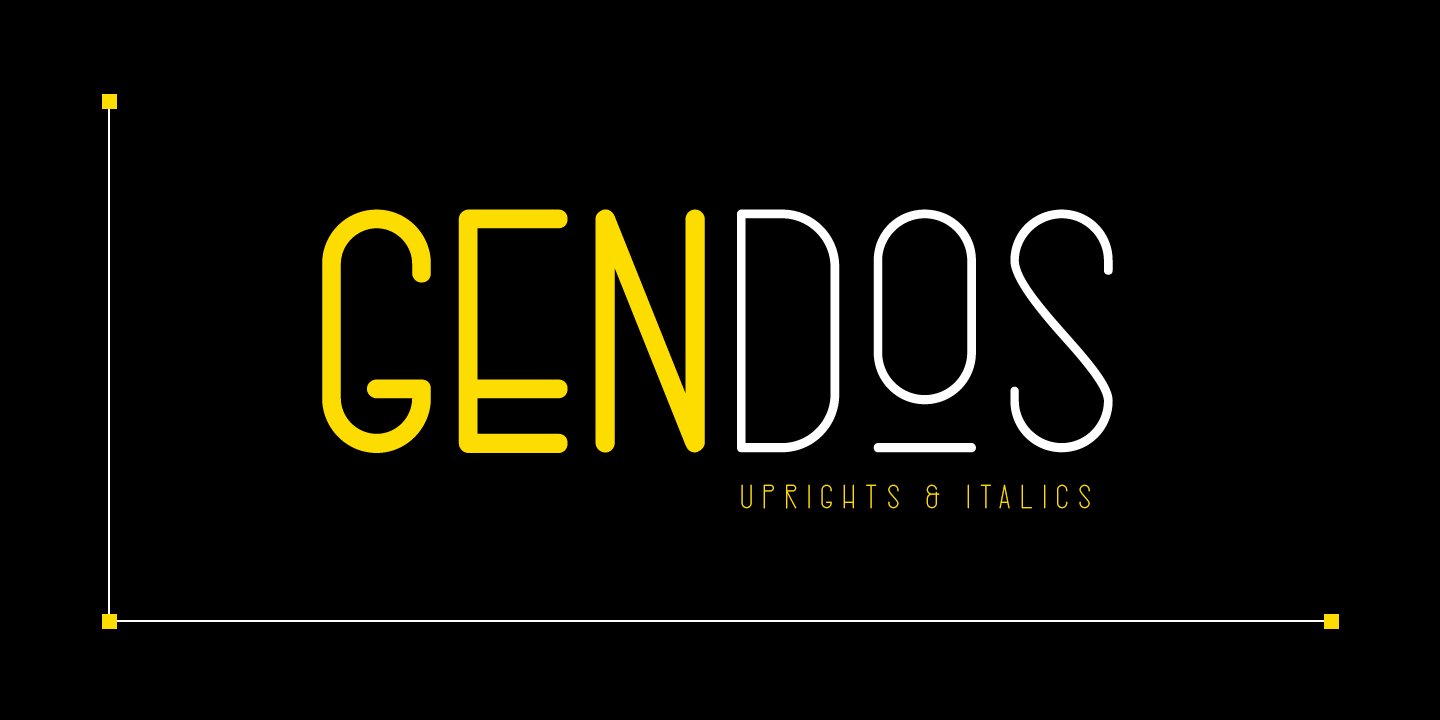 Пример шрифта Gendos